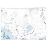 Product image of Admiralty Chart 2444 | Eastern Approaches to Jazirat Das and Jazirat Halul, featuring navigational markings, depth soundings, and coastal features, essential for safe marine navigation. It could be displayed as an art piece or used for navigation on a boat or ship.