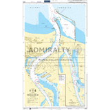 Product image of Admiralty Chart 2453 | Swinoujscie, featuring navigational markings, depth soundings, and coastal features, essential for safe marine navigation. It could be displayed as an art piece or used for navigation on a boat or ship.