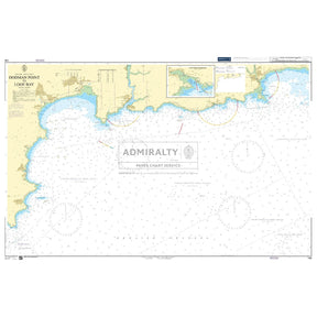 Admiralty Chart 148 details Dodman Point to Looe Bay on the Cornish coast, featuring depth measurements, navigation warnings, and coastal details for safe navigation. Insets display the Isles of Scilly and Plymouth Sound with marked lighthouses and buoys. Brand: Admiralty.