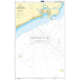 Admiralty Chart 191: Approaches to Porto de Santos by Admiralty features coastal outlines, depth markings, navigation routes, and key maritime symbols. Water is shown in blue and land in yellow for clear navigation reference.