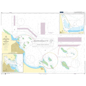 Admiralty Chart 375: Approaches to Veracruz by Admiralty follows Admiralty Standard Nautical Chart conventions, detailing navigation routes, depths, landmarks near Veracruz port, plus insets of islands and port zones.