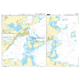 Admiralty Chart 956: Gavle and Approaches by Admiralty displays water depths, coastlines, islands, navigational markers, and shipping routes in two main sections with an inset map in the upper left corner.
