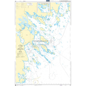 Admiralty Chart 976: Approaches to Pitea by Admiralty is an official paper nautical chart of the sea approaches to Piteå, Sweden, with detailed waterways, depth markings, navigation symbols, scale, compass rose, and legends.