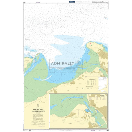 Admiralty Chart 1463: Conwy Bay and Approaches provides detailed nautical coverage with water depths, coastal features, and navigation details for safety. Insets offer extra area information. It is part of the Admiralty Standard Nautical Charts collection.