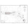 Product image of Admiralty Chart 2600 | Mona Passage to Dominica, featuring navigational markings, depth soundings, and coastal features, essential for safe marine navigation. It could be displayed as an art piece or used for navigation on a boat or ship.