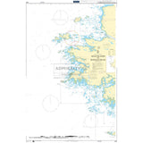 The Admiralty Chart 1820: Aran Islands to Roonah Head by Admiralty precisely depicts the area with detailed topography, vital navigation markers, and depth indicators. SOLAS compliant, it offers clear labels and coordinates for safe navigation.