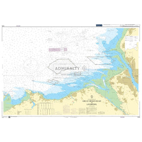 The Admiralty Chart 1978: Great Ormes Head to Liverpool includes coastal outlines, bathymetric data, buoys, landmarks, and water depths, ensuring safe navigation on commercial shipping routes. It features the Admiralty and Paper Chart Service logos prominently marked.