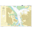 The Admiralty Chart 2629: Portsmouth Harbour Southern Part provides navigation routes, water depths, landmarks, and maritime markings for the Portsmouth and Gosport areas according to ADMIRALTY standards.