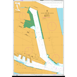 Product image of Admiralty Chart 2665 | Tianjin Gang - Bei Gangchi, featuring navigational markings, depth soundings, and coastal features, essential for safe marine navigation. It could be displayed as an art piece or used for navigation on a boat or ship.