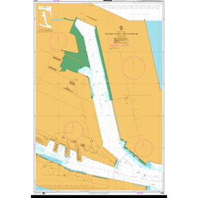 Product image of Admiralty Chart 2665 | Tianjin Gang - Bei Gangchi, featuring navigational markings, depth soundings, and coastal features, essential for safe marine navigation. It could be displayed as an art piece or used for navigation on a boat or ship.