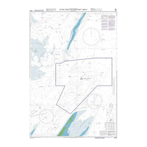 Product image of Admiralty Chart 2692 | Sunk Inner Precautionary Area, featuring navigational markings, depth soundings, and coastal features, essential for safe marine navigation. It could be displayed as an art piece or used for navigation on a boat or ship.