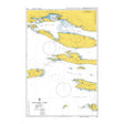 Product image of Admiralty Chart 2712 | Otok Susac to Split, featuring navigational markings, depth soundings, and coastal features, essential for safe marine navigation. It could be displayed as an art piece or used for navigation on a boat or ship.