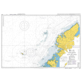 Product image of Admiralty Chart 2721 | Saint Kilda to Butt of Lewis, featuring navigational markings, depth soundings, and coastal features, essential for safe marine navigation. It could be displayed as an art piece or used for navigation on a boat or ship.