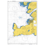 Product image of Admiralty Chart 2734 | Approaches to Reykjavik, featuring navigational markings, depth soundings, and coastal features, essential for safe marine navigation. It could be displayed as an art piece or used for navigation on a boat or ship.