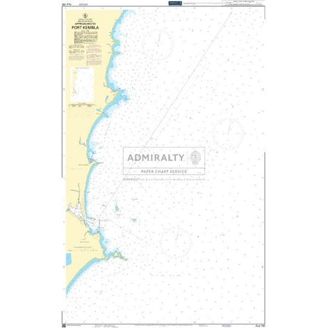 Admiralty Chart AUS195: Approaches to Port Kembla by Admiralty is a nautical chart showing the coastline and sea area around Port Kembla, Australia, with navigational markings, depths, and a central "Admiralty" watermark.