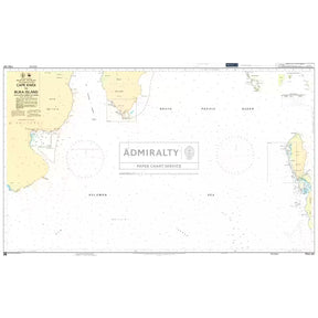 Product image of Admiralty Chart PNG397 | Cape Kwoi to Buka Island including Green Islands, featuring navigational markings, depth soundings, and coastal features, essential for safe marine navigation. It could be displayed as an art piece or used for navigation on a boat or ship.
