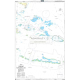 Product image of Admiralty Chart PNG509 | Long Reef to Normanby Island, featuring navigational markings, depth soundings, and coastal features, essential for safe marine navigation. It could be displayed as an art piece or used for navigation on a boat or ship.