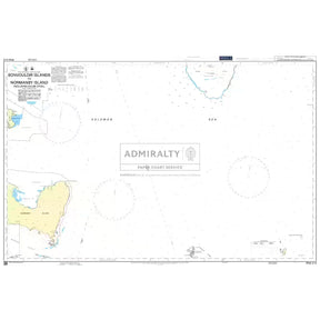 Product image of Admiralty Chart PNG513 | Bonvouloir Islands to Normanby Island including Egum Atoll, featuring navigational markings, depth soundings, and coastal features, essential for safe marine navigation. It could be displayed as an art piece or used for navigation on a boat or ship.