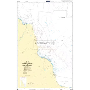 Product image of Admiralty Chart PNG521 | Dyke Ackland Bay To Cape Ward Hunt, featuring navigational markings, depth soundings, and coastal features, essential for safe marine navigation. It could be displayed as an art piece or used for navigation on a boat or ship.