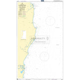 Admiralty Chart AUS813: Clarence River To Point Danger by Admiralty details coastline and waters, depth markings, navigation info, reefs, and coastal features with land to the left and ocean to the right.