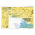 Product image of Admiralty Chart 2879 | La Seine Le Havre to Rouen, featuring navigational markings, depth soundings, and coastal features, essential for safe marine navigation. It could be displayed as an art piece or used for navigation on a boat or ship.