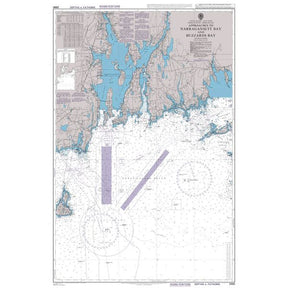 Product image of Admiralty Chart 2890 | Approaches to Narragansett Bay and Buzzards Bay, featuring navigational markings, depth soundings, and coastal features, essential for safe marine navigation. It could be displayed as an art piece or used for navigation on a boat or ship.