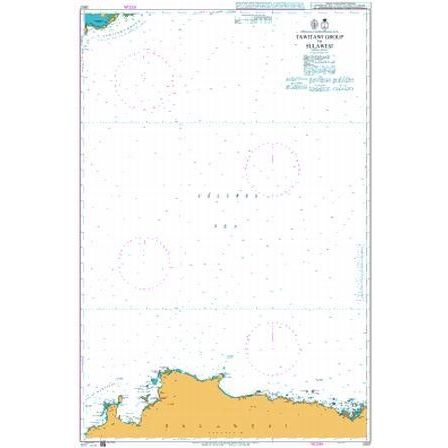 Product image of Admiralty Chart 2957 | Tawitawi Group to Sulawesi, featuring navigational markings, depth soundings, and coastal features, essential for safe marine navigation. It could be displayed as an art piece or used for navigation on a boat or ship.