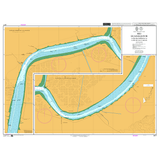 Product image of Admiralty Chart 2977 | Rio Guadalquivir Cano de Enriquez to Cano de San Carlos, featuring navigational markings, depth soundings, and coastal features, essential for safe marine navigation. It could be displayed as an art piece or used for navigation on a boat or ship.