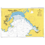Product image of Admiralty Chart 3041 | Zaliv Nakhodka, featuring navigational markings, depth soundings, and coastal features, essential for safe marine navigation. It could be displayed as an art piece or used for navigation on a boat or ship.