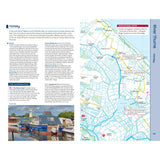 A page from Nicholson Waterways Guide 8: Norfolk Broads by Nicholson features details on Horsey, including pub listings, a map highlighting waterways, moorings, landmarks, and a photo of boats by the small harbor.