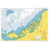Product image of Admiralty Chart 3177 | Outer Approaches to Abu Dhabi (Abu Zaby), featuring navigational markings, depth soundings, and coastal features, essential for safe marine navigation. It could be displayed as an art piece or used for navigation on a boat or ship.