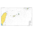 Product image of Admiralty Chart 3236 | Taiwan to Okinawa Shima, featuring navigational markings, depth soundings, and coastal features, essential for safe marine navigation. It could be displayed as an art piece or used for navigation on a boat or ship.