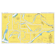 Product image of Admiralty Chart 3306 | Nana Creek and Benin River, featuring navigational markings, depth soundings, and coastal features, essential for safe marine navigation. It could be displayed as an art piece or used for navigation on a boat or ship.