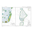 Product image of Admiralty Chart 3323 | Male' Atoll, featuring navigational markings, depth soundings, and coastal features, essential for safe marine navigation. It could be displayed as an art piece or used for navigation on a boat or ship.