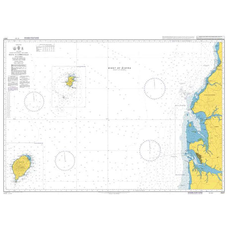 Product image of Admiralty Chart 3327 | Bata to Libreville including Ilhas do Principe and de Sao Tome, featuring navigational markings, depth soundings, and coastal features, essential for safe marine navigation. It could be displayed as an art piece or used for navigation on a boat or ship.