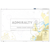Product image of Admiralty Chart 3414 | Dubai (Dubayy) and Approaches, featuring navigational markings, depth soundings, and coastal features, essential for safe marine navigation. It could be displayed as an art piece or used for navigation on a boat or ship.