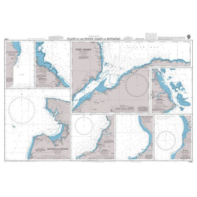 Product image of Admiralty Chart 3426 | Plans on the North Coast of Mindanao, featuring navigational markings, depth soundings, and coastal features, essential for safe marine navigation. It could be displayed as an art piece or used for navigation on a boat or ship.