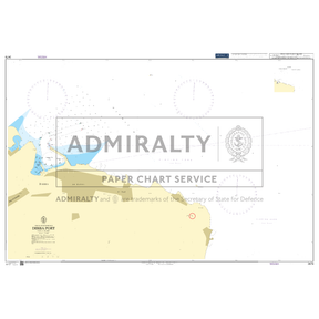 Product image of Admiralty Chart 3479 | Dibba Port, featuring navigational markings, depth soundings, and coastal features, essential for safe marine navigation. It could be displayed as an art piece or used for navigation on a boat or ship.