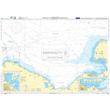 Admiralty Chart DE43: Gabelsflach to Fehmarnsund by Admiralty details the coast and waters from Gabelsflach to Fehmarn Sound, including depth markings, navigation aids, and insets of local ports and harbors.