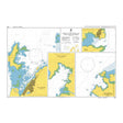 Product image of Admiralty Chart 3525 | Ports on the North and West Coasts of Sabah, featuring navigational markings, depth soundings, and coastal features, essential for safe marine navigation. It could be displayed as an art piece or used for navigation on a boat or ship.