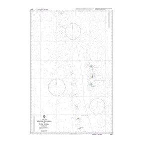 Product image of Admiralty Chart 3551 | Minami-Io Shima to Tori Shima, featuring navigational markings, depth soundings, and coastal features, essential for safe marine navigation. It could be displayed as an art piece or used for navigation on a boat or ship.