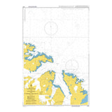 Product image of Admiralty Chart 3588 | Approaches to Stromness and Cumberland Bays, featuring navigational markings, depth soundings, and coastal features, essential for safe marine navigation. It could be displayed as an art piece or used for navigation on a boat or ship.