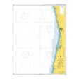 Product image of Admiralty Chart 3634 | Montedor to Cabo Mondego, featuring navigational markings, depth soundings, and coastal features, essential for safe marine navigation. It could be displayed as an art piece or used for navigation on a boat or ship.