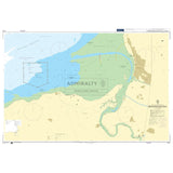 Admiralty Chart 1151 by Admiralty showcases Bridgwater Bay with detailed nautical features, including depths, coastal markers, and navigation aids. It uses blue/green for water zones, beige for land, and various maritime symbols. The Admiralty logo is positioned centrally.