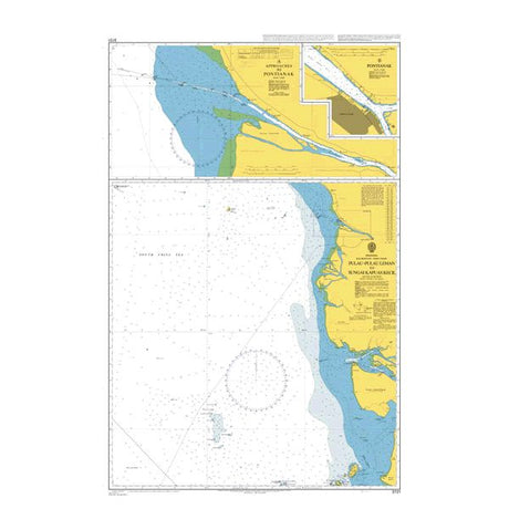 Product image of Admiralty Chart 3721 | Pulau-Pulau Leman to Sungai Kapuas Kecil, featuring navigational markings, depth soundings, and coastal features, essential for safe marine navigation. It could be displayed as an art piece or used for navigation on a boat or ship.