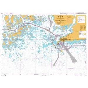 Product image of Admiralty Chart 3832 | Hogsara to Hanko, featuring navigational markings, depth soundings, and coastal features, essential for safe marine navigation. It could be displayed as an art piece or used for navigation on a boat or ship.