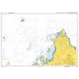 Product image of Admiralty Chart 3876 | Nosy Be to Baie D'Antsiranana including Recif du Geyser and Iles Glorieuses, featuring navigational markings, depth soundings, and coastal features, essential for safe marine navigation. It could be displayed as an art piece or used for navigation on a boat or ship.