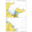 Product image of Admiralty Chart 3884 | Da Nang and Approaches, featuring navigational markings, depth soundings, and coastal features, essential for safe marine navigation. It could be displayed as an art piece or used for navigation on a boat or ship.