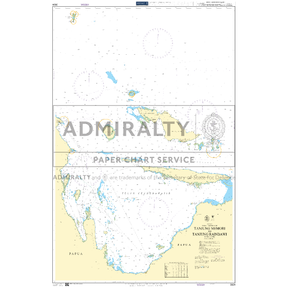 Product image of Admiralty Chart 3924 | Tanjung Memori to Tanjung Rainbawi, featuring navigational markings, depth soundings, and coastal features, essential for safe marine navigation. It could be displayed as an art piece or used for navigation on a boat or ship.