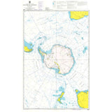 Product image of Admiralty Chart 4009 | A Planning Chart for the Antarctic Region, featuring navigational markings, depth soundings, and coastal features, essential for safe marine navigation. It could be displayed as an art piece or used for navigation on a boat or ship.
